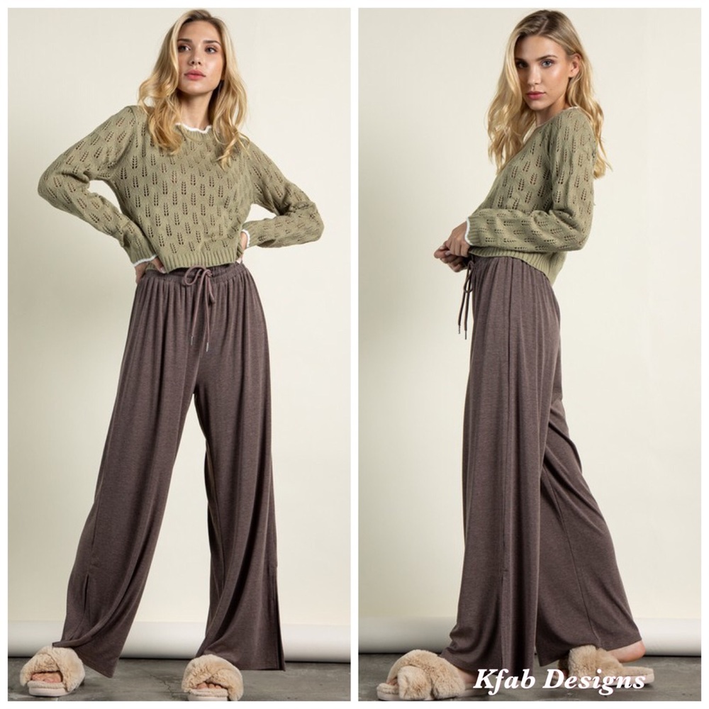 ❤️LAST! AMAZINGLY SOFT SIDE SLIT WIDE LEG PANTS! - Picture 8 of 8